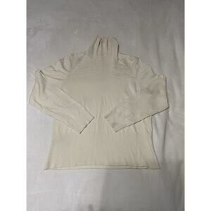 Mainbocher Women's Turtleneck Long Sleeve Beige Sweater Size XL